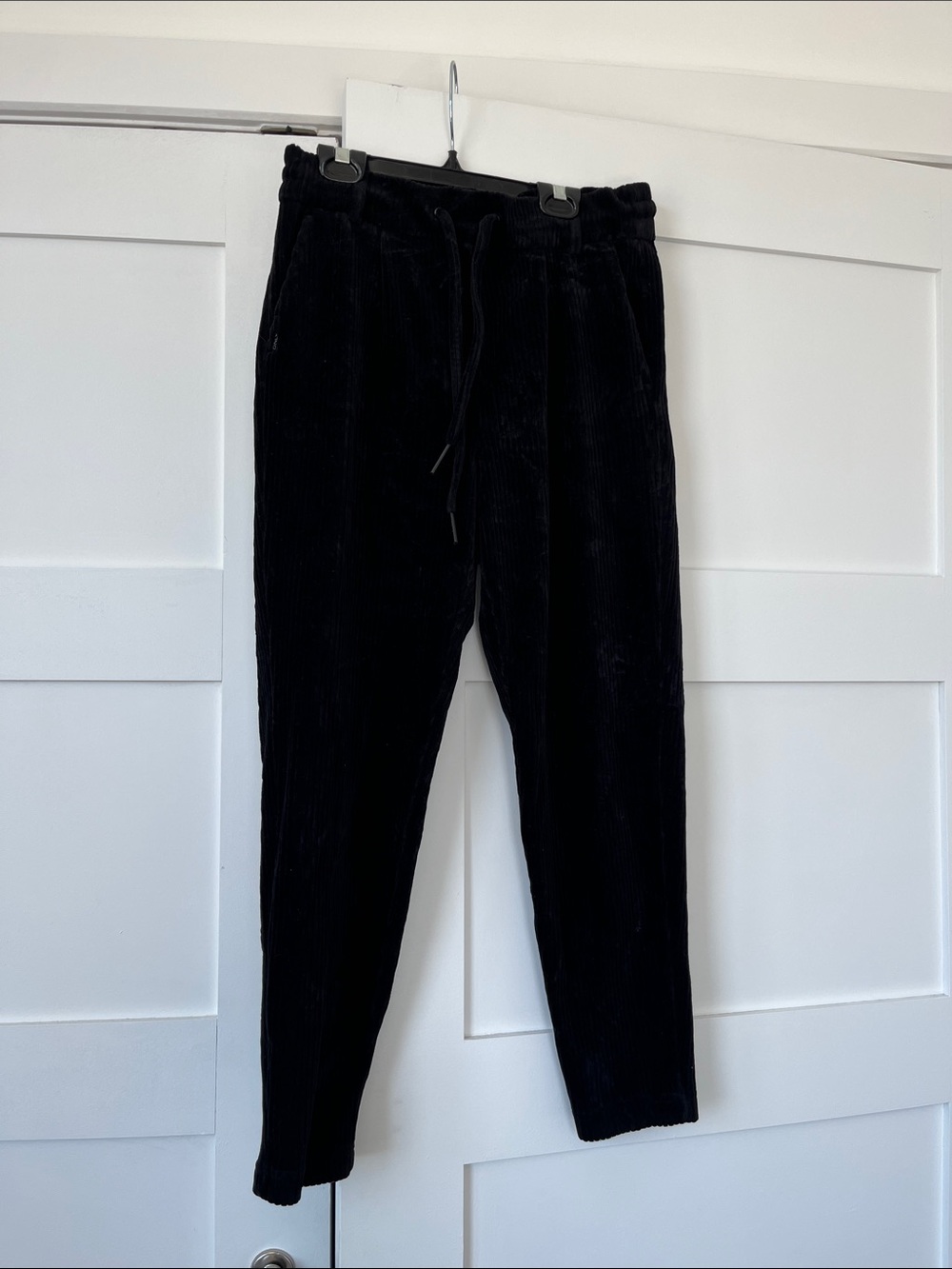 Only Black Corduroy Drawstring Joggers